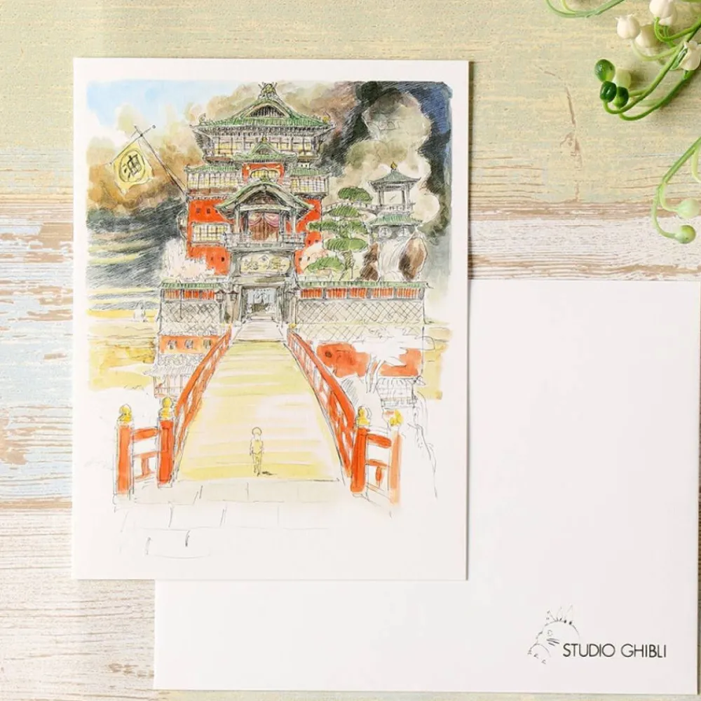New Maison Ghibli Watercolour Greeting Cards 24 X 15,8 Cm Aburaya - Spirited Away