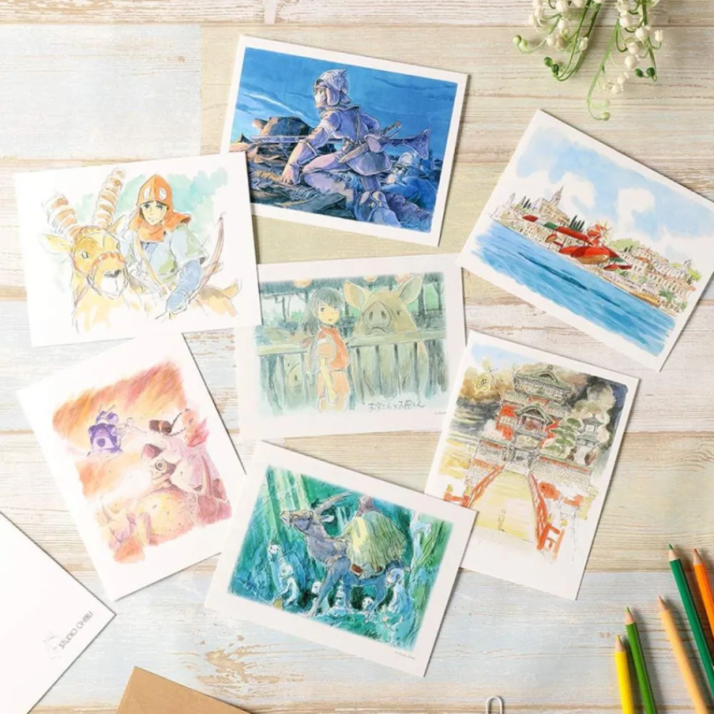 New Maison Ghibli Watercolour Greeting Cards 24 X 15,8 Cm Aburaya - Spirited Away