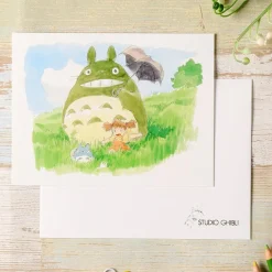 Sale Maison Ghibli Watercolour Greeting Cards 24 X 15,8 Cm Mei & Totoro - My Neighbor To