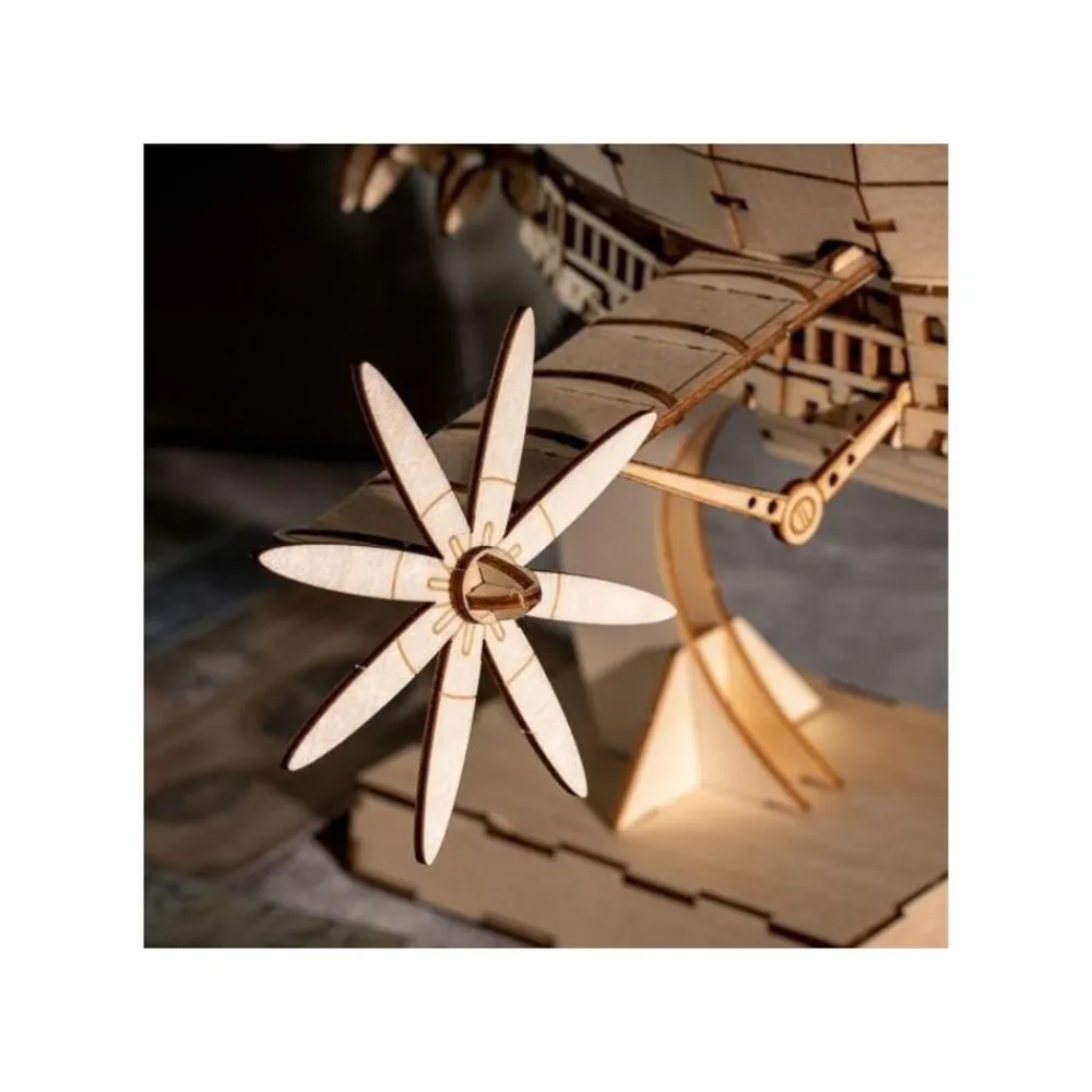 Hot Maison Ghibli Wood Model Kigumi Tiger Moth - Castle In The Sky