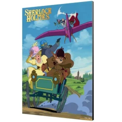 Clearance Maison Ghibli Wood Panel 01 - Sherlock Vs Moriarty - Sherlock Hound