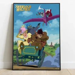 Clearance Maison Ghibli Wood Panel 01 - Sherlock Vs Moriarty - Sherlock Hound