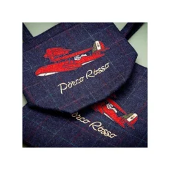 New Maison Ghibli Wooven Bag Seaplane - Porco Rosso